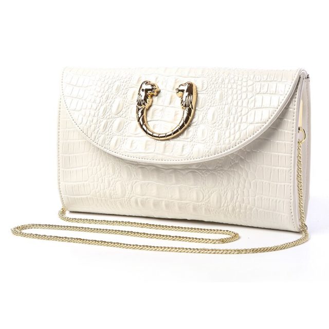 Fashion Alligator Women's Clutch Bag Genuine Leather Lady Golden Envelope Bag Clutch Evening Bags With Two Sizes For Choose A050