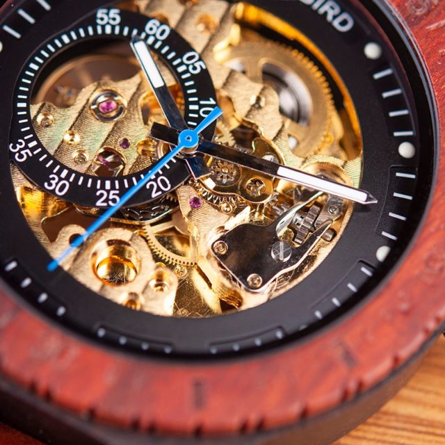 Automatic Mechanical BOBO BIRD Wood Watch Men Luxury Wooden Wristwatch Forsining personalise Gift Dad relogio masculino de luxo
