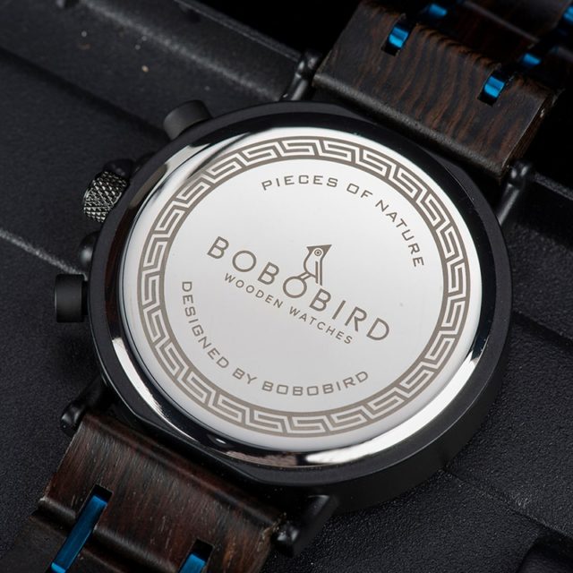 BOBO BIRD relogio masculino Watch Men Wood Chronograph Wristwatches Male Top Brand Luxury Military Stainless Steel  Grooms Gift