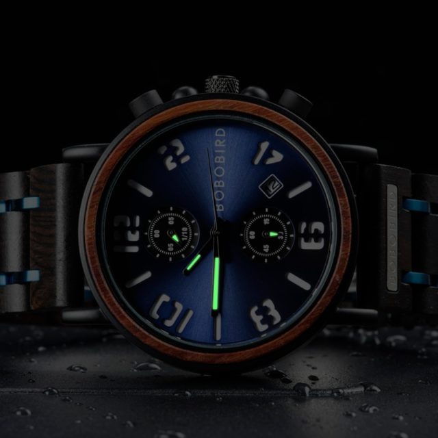 BOBO BIRD relogio masculino Watch Men Wood Chronograph Wristwatches Male Top Brand Luxury Military Stainless Steel  Grooms Gift