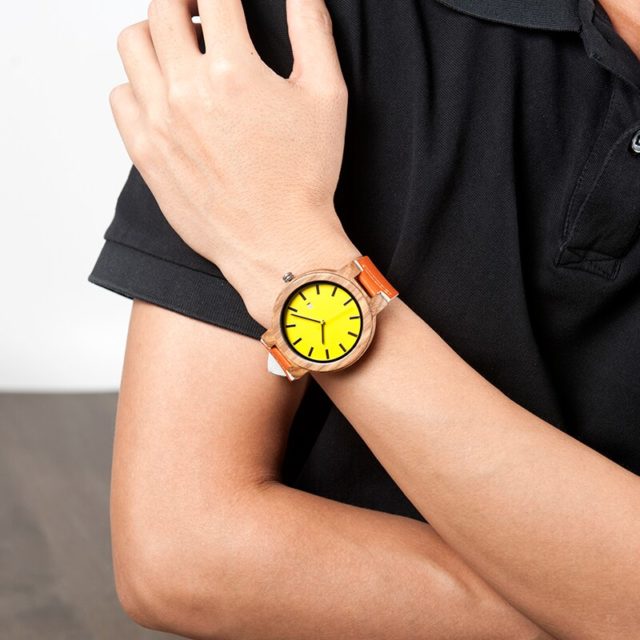 BOBO BIRD O09 Wood Wristwatch Men Color Leather Quartz Watch with Date Display relogio para as mulheres